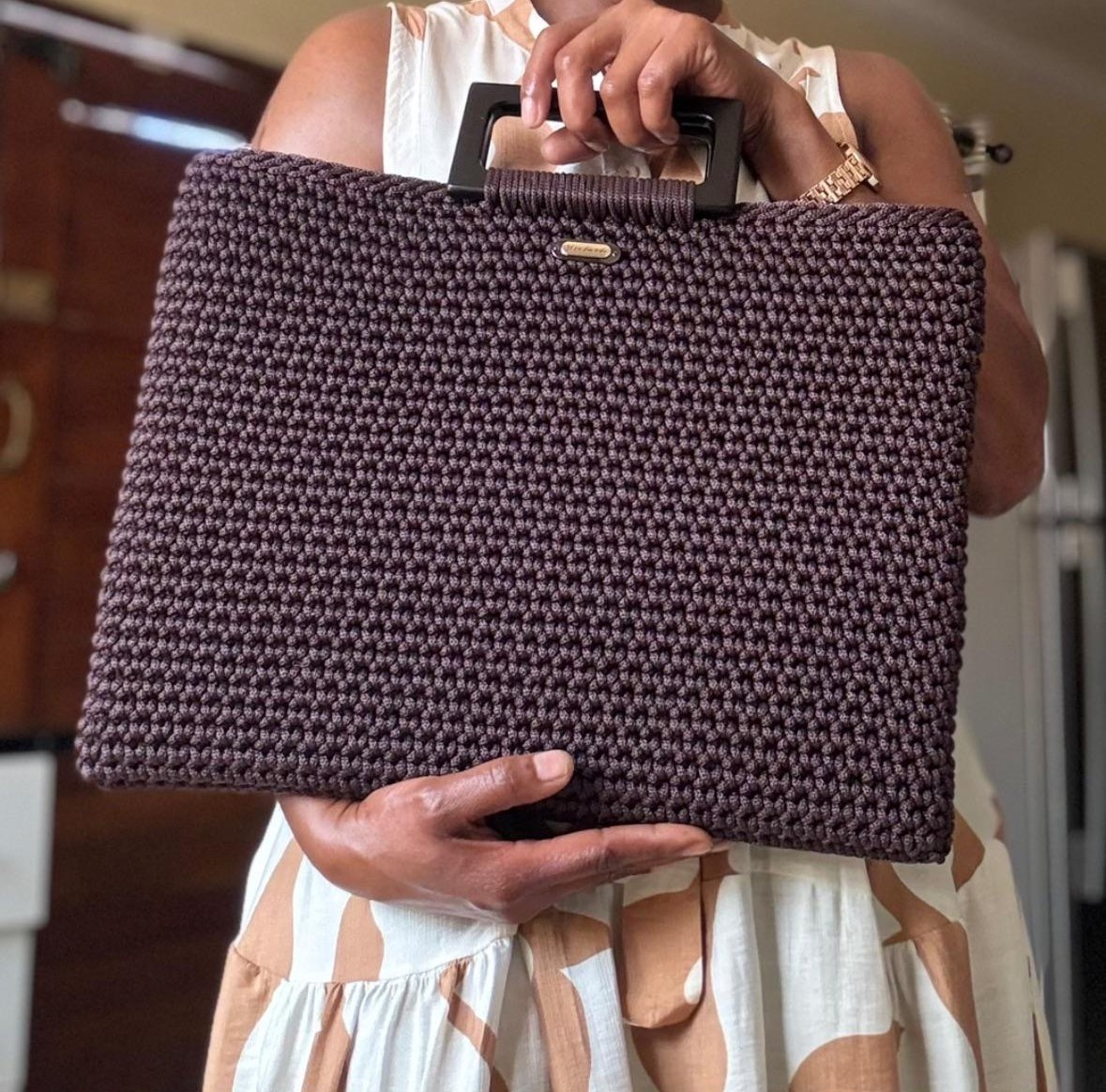 Crochet Laptop Bag